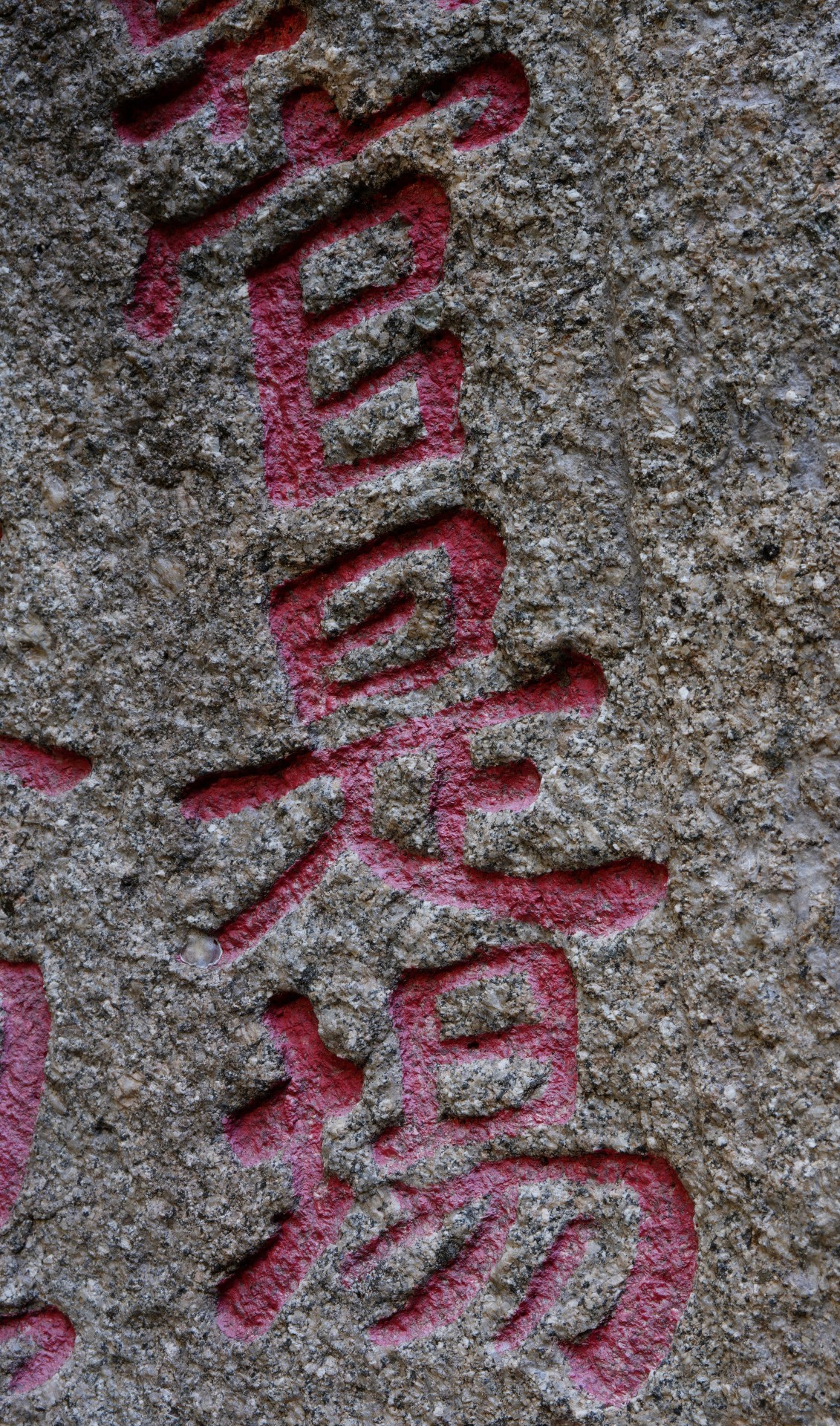 嚴益彰鹹淳摩崖石上「官是場」石刻字。（圖片由作者提供）