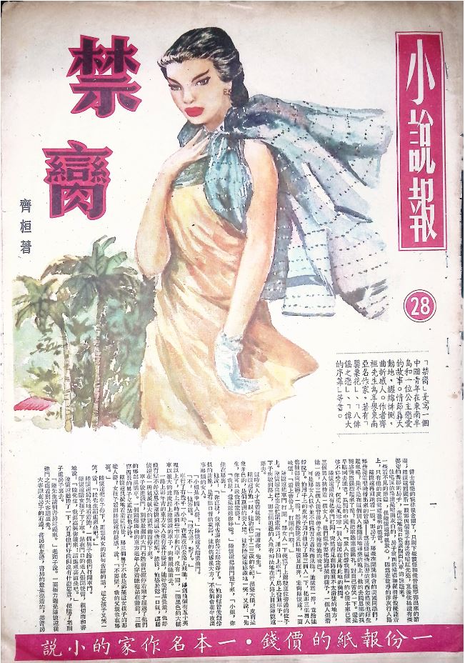 《小說報》第28期封面，齊桓著三毫子小說