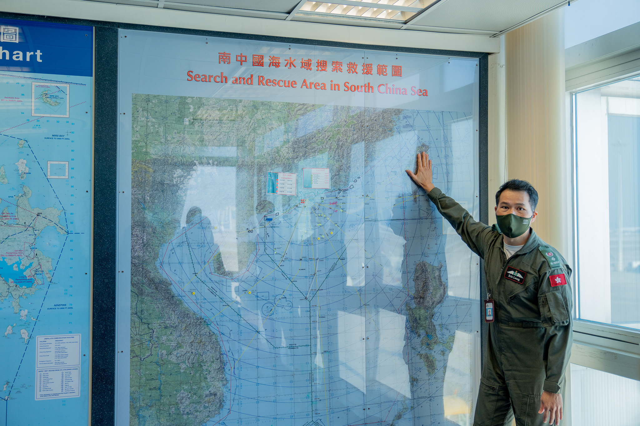 高級機師（行動）梁敏超曾多次參與在南中國海水域的搜救行動。